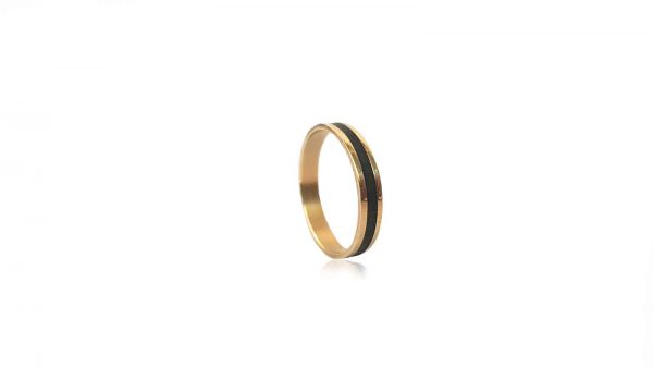 Gabriel Ring - Handmade 14k gold ring inlaid with a special kind of concrete mixture made for this ring